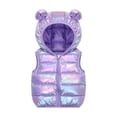 thumbnail image 2 of Cowsor Doudoune Sans Manches pour Filles, Hiver, Chaude, à Fermeture Éclair, à Capuche, Veste d'Extérieur, 2 of 3