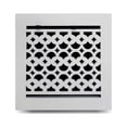 thumbnail image 4 of Grille d'Aération de Plancher en Fonte 8′′ x 8′′ avec Registre d'Humidité / Registre de Plancher Décoratif CVC Robuste / Grille d'Aération Motif Champignon Tudor / Revêtement en Poudre, Repeignable, Couvercle de Conduit à Insertion Marchable (VR-100), 4 of 10