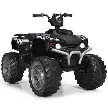 Costway 12V Kids 4-Wheeler ATV Quad Ride On Car w/ LED Lights Music  USB Black