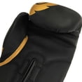 thumbnail image 2 of IBF Iron Body Fitness Gants de Boxe Série Thai, 16 oz, Gants d’Entraînement en Cuir Synthétique, Noir et Or, 2 of 9