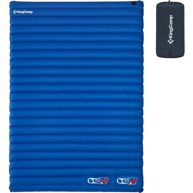 KingCamp Matelas Gonflable Léger pour 2 Personnes, Bleu