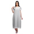 thumbnail image 1 of Moomaya Printed Nightdress For Ladies Cotton Ruffled Border Nursing Night Gown, 1 of 5