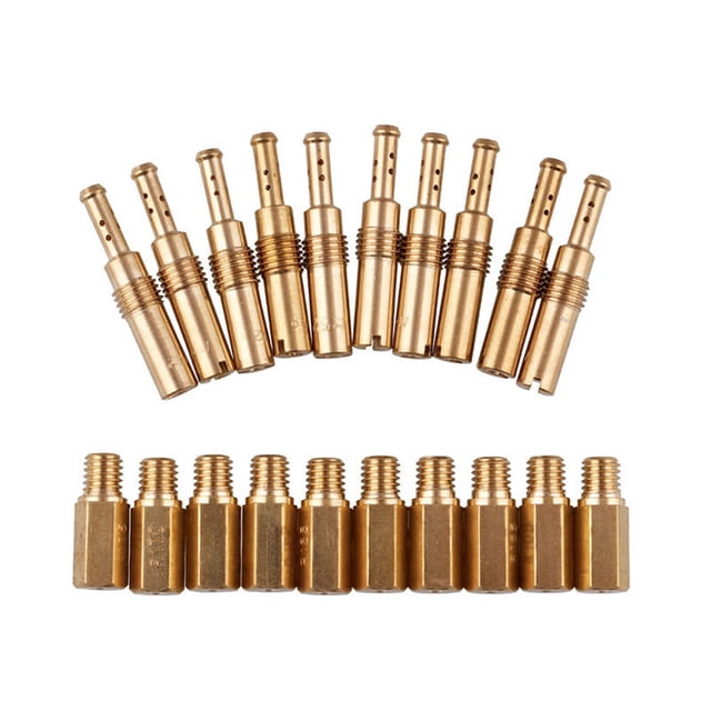 Maoww 20 Pieces Carburetor Fuel Nozzle Wear-resistant High Density Slow Pilot Jets 1Set