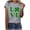 Grey, variant on TopLLC St. Patricks Day Shirts for Women Scrub Tops St Patricks Day Ladies Fashion St. Patrick's Day Print Short Sleeve Round Neck Shirt Woman Casual Loose