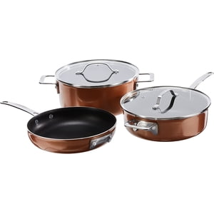 Gotham Steel Ensemble de casseroles et de pots empilables – Maître de sac 5 Ensemble d'articles de cuisine en pièces