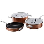 Gotham Steel Ensemble de casseroles et de pots empilables – Maître de sac 5 Ensemble d'articles de cuisine en pièces