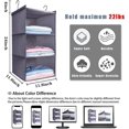 thumbnail image 3 of PIPETPET 3-Shelf Hanging Oxford Closet Organizers and Storage, Collapsible Closet Storage Organizer, for RV Wardrobe Camp, Hanging Organizer for Shoes Toys Baby Clothes, 3 of 5
