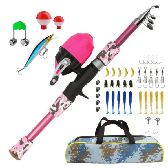 Fishing Gear Kit for All Skill Portable Freshwater Saltwater Angler