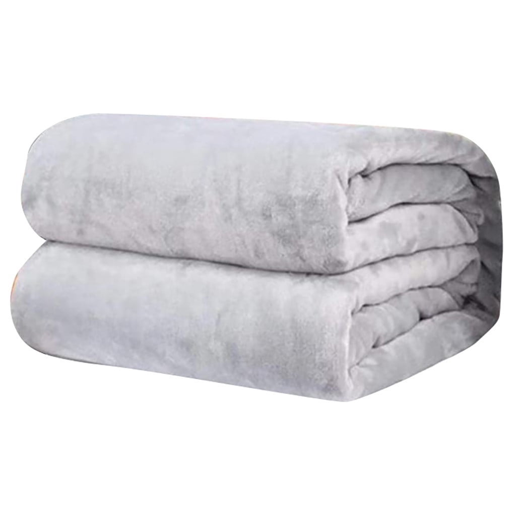 Jusqu'à 65 % de Rabais SMihono Couverture en Molleton Micro Peluche Super Douce et Chaude Unie Jeté Tapis Canapé Literie