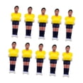thumbnail image 4 of jinwen 10 Pieces Foosball Men Set Soccer Table Mini Doll Table Football Men Yellow Dark Blue, 4 of 9