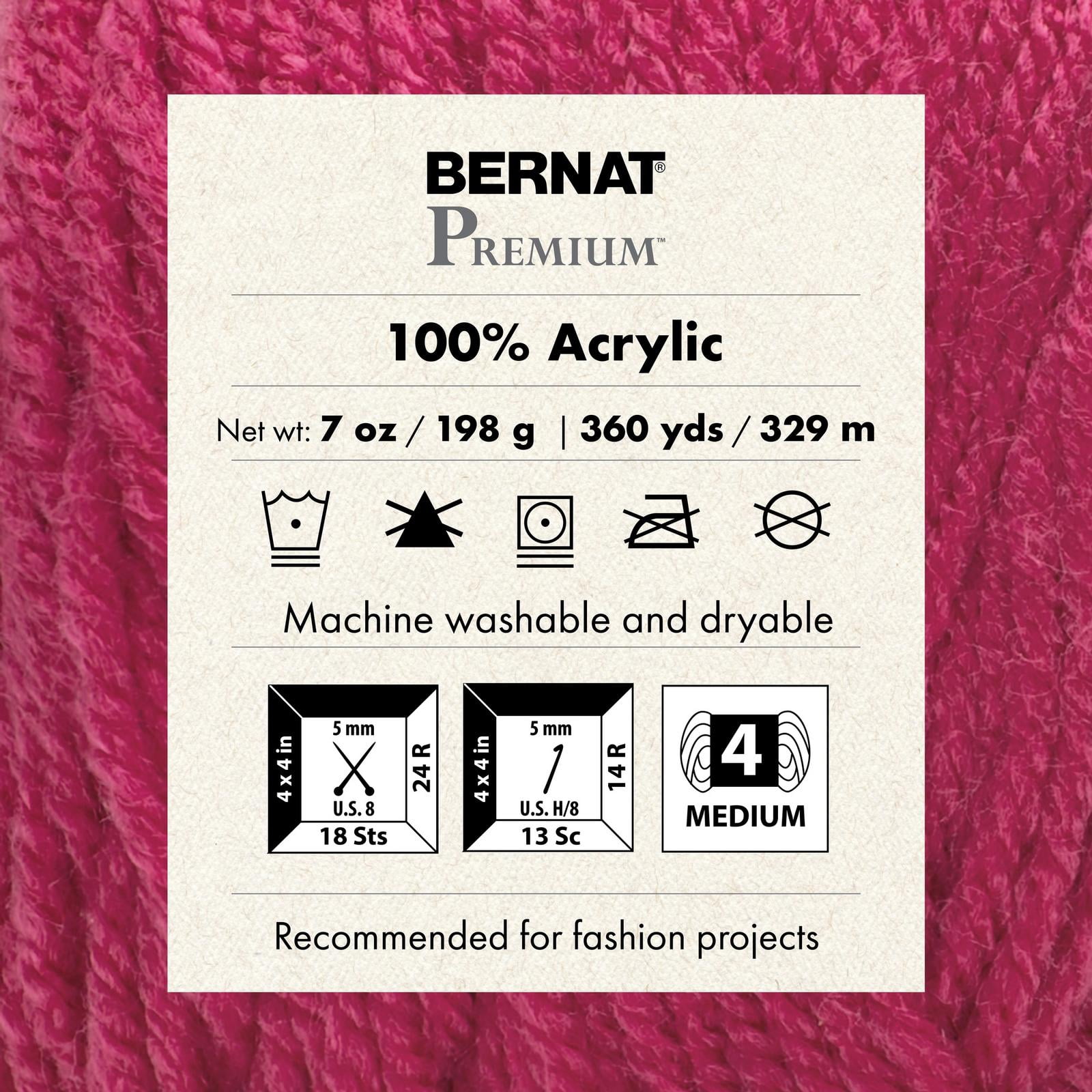 Bernat® Fil Premium™, Acrylique #4 Moyen, 7oz/198g