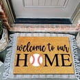 thumbnail image 1 of Carpet Front Door Game Welcome Mat Decorative Baseball Absorbent Wear- Farmhouse Style Mat for Entrance 40 X 60 Cm, 1 of 3
