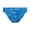 Blue, variant on Pisexur Women's Sexy Frill Trim Satin Underwear Panties Mid Waist Wavy Cotton Crotch Briefs Smooth Soft Nylon