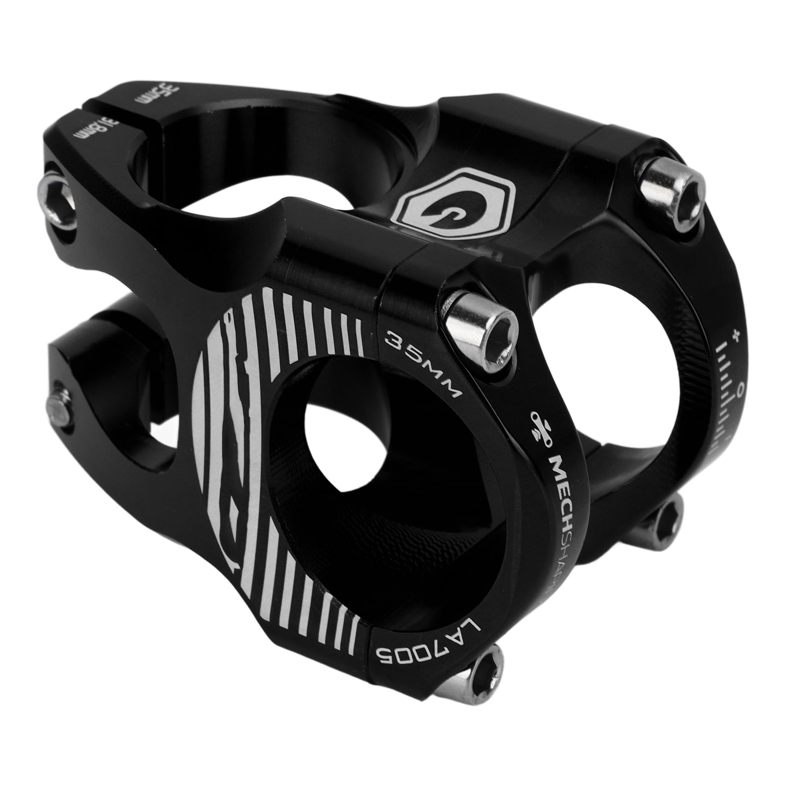 31.8mm Bike Stem, Hollow Bicycle Stem Light Weight  for Riding Black,Red
