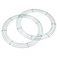 thumbnail image 1 of Unique Bargains 14' Metal Wire Wreath Frame Christmas Holiday Form Hanger, Green 2 Pack, 1 of 5