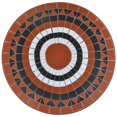 thumbnail image 2 of vidaXL Bistro Table Terracotta and White 60 cm Mosaic, 2 of 4
