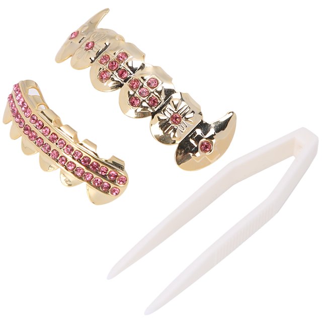 Teeth Decoration,Gold Teeth Brace Set Teeth Brace Gold Teeth Brace Time-Tested Durability