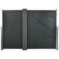 thumbnail image 1 of Outsunny Auvent Latéral Double Rétractable 236 Pouces x 63 Pouces Écran de Patio Gris, 1 of 10
