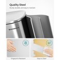 thumbnail image 3 of Boutique Home 13 Gallon / 49 Liter Stainless Steel Trash Can with Soft Close, Step-On Pedal and Removable Inner Bucket, 3 of 7