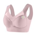 thumbnail image 1 of ManxiVoo Wireless Comfort Bras Full Coverage Minimizer with Adjustable Straps and Side Support for Everyday Wear Smooth T-Shirt Design XXXXXL Size Pink, 1 of 7