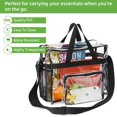 thumbnail image 3 of Fashion Transparent Handbag Tote Bag, Large Capacity Multifunctional Crossbody Bag, Clear Shoulder Bag, PVC Storage Pouch & Handbag & Purse with Zipper for Outdoor Travel Concerts Stadium, 3 of 6