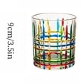 thumbnail image 2 of Tasse à Boire en Verre Rayé Peint à la Main au Design Unique pour Bar à la Maison, 2 of 2