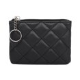 thumbnail image 1 of Ediodpoh Women's Mini Zip Purse Quilted Embroidery Small Wallet For Cards Compact And Stylish Black, 1 of 4
