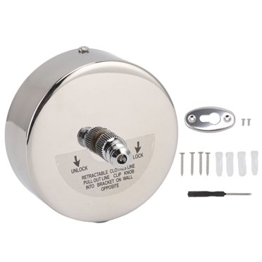 YUMILI Corde à Linge Rétractable, Ligne de Ficelle à Linge à Double Poulie à Rétraction Automatique de Sécurité en Acier Inoxydable 304 pour Intérieur et Extérieur 2,8 M/3,8 m (3,8 m)