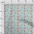 thumbnail image 2 of oneOone Polyester Spandex Aqua Blue Fabric Circus Sewing Craft Projects Fabric Prints By Yard 56 Inch Wide, 2 of 5