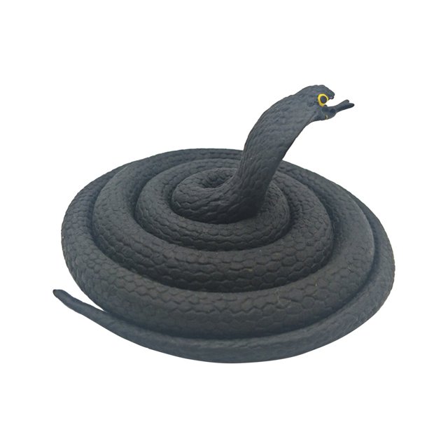 Creative Tricky High Simulation Toy 31.5in Snake Soft Glue Scary Whole Person Rubber Animal Fake Snake Risso‘s Cobra