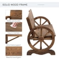 thumbnail image 4 of Outsunny Banc à Roues de Chariot en Bois Design Rustique 2 Places Chaise de Jardin Extérieure Dossier Haut Causeuse, 4 of 10