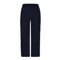 thumbnail image 3 of Children's Solid Color Stretch-Belt Work Pants with Pockets, Medium Size Casual Baggy Pants, Adult Version, 3 of 6