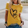 thumbnail image 1 of SMihono Hauts pour Femmes Été Décontracté Mode Féminine Décontracté Imprimé Col Rond Ample Manches Courtes T-shirt Pull Oversize T-shirt pour Femmes 2023, 1 of 4