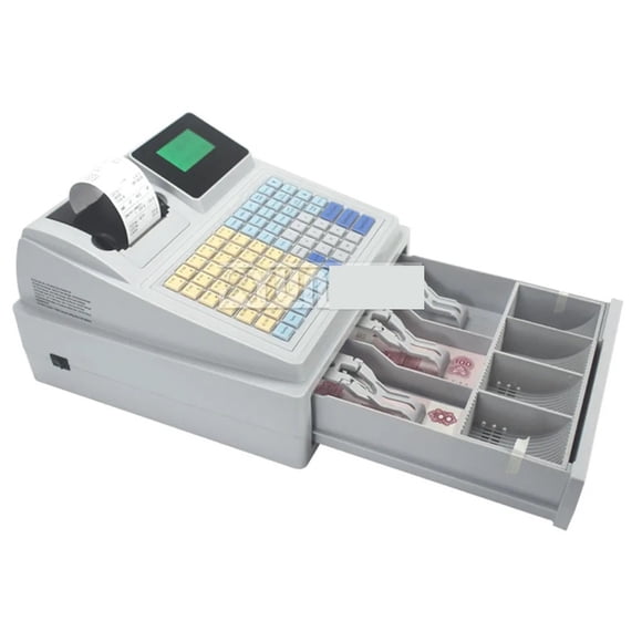 C50 Desktop USB Electronic Cash Der Pos Uv Cash Register For Supermarket Shop English Version Build In Printer