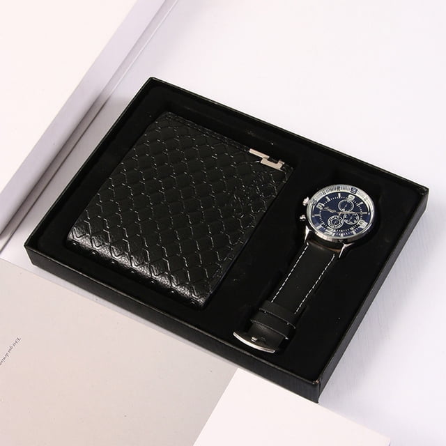 Dvkptbk Wallet Watch Set with Gift Box Men's Gift Father's Day Valentine's Day Gift Business Gift