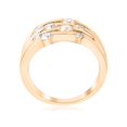 thumbnail image 2 of 1ct Yellow Gold Real Diamond 14K Right Hand Womens Fashion Multi Row Ring, 2 of 4