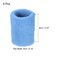 thumbnail image 2 of Unique Bargains Bracelets de Sport 8x8 cm en Éponge Absorbants, Bande Anti-Transpiration Athlétique, Bleu, Lot de 4, 2 of 7