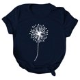 thumbnail image 1 of B91xZ Plus Size Workout Shirts for Women Short Sleeve Crew Neck T-Shirt,Navy XL, 1 of 5