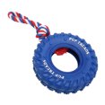 thumbnail image 4 of Dog Tire Chewing Toy, Wearable Easy Cleaning Dog Treat Dispensing Tire Toy Bite  Interactive  for Medium Large Dogs Blue,Black, 4 of 8