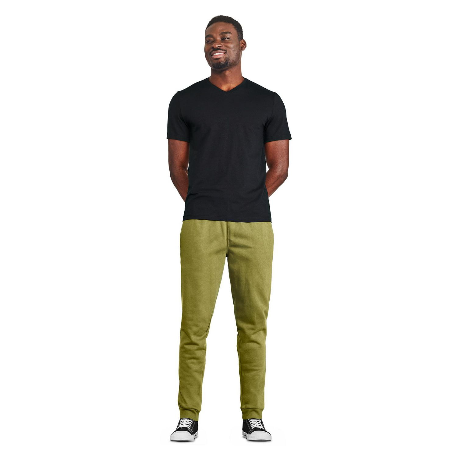Lot de 2 t-shirts à encolure en V George pour hommes