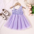 thumbnail image 3 of HBFAGFB Robes pour Filles Mignonne Robe d'Été à Rayures Florale Jupe Mignonne Vacances Tenue de Plage Violet Taille 90, 3 of 4