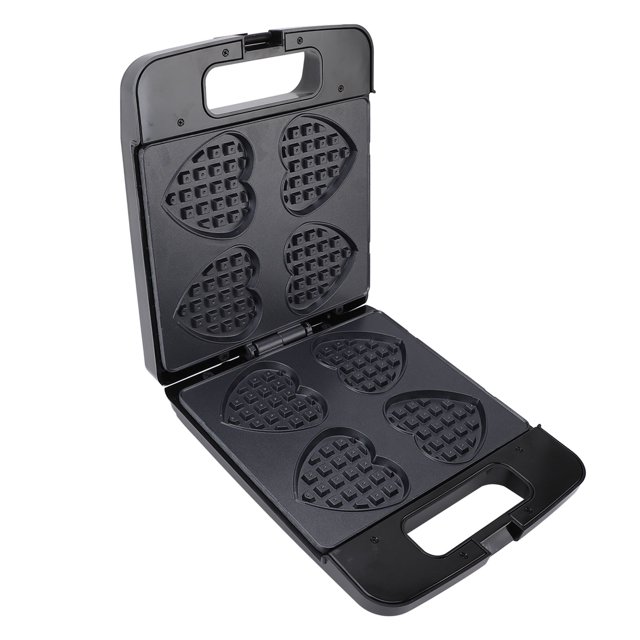 Waffle Maker, Multifunctional Waffle Maker with Heart Shape Design Uniform Even Heating Delicious Breakfast Machine for Maker Cakes Breads