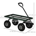 thumbnail image 3 of Outsunny Chariot de Jardin Robuste, Capacité de 330 Lb, Noir, 3 of 9