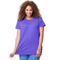 thumbnail image 1 of Just My Size T-Shirt Col Rond à Manches Courtes en Jersey de Coton pour Femmes, 4X, Violet Pétale, 1 of 1