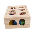 thumbnail image 3 of Siruishop Wooden Shape Sorting Box Classic Blocks Threading Toy for Children Kids Baby 16 Holes, 3 of 8