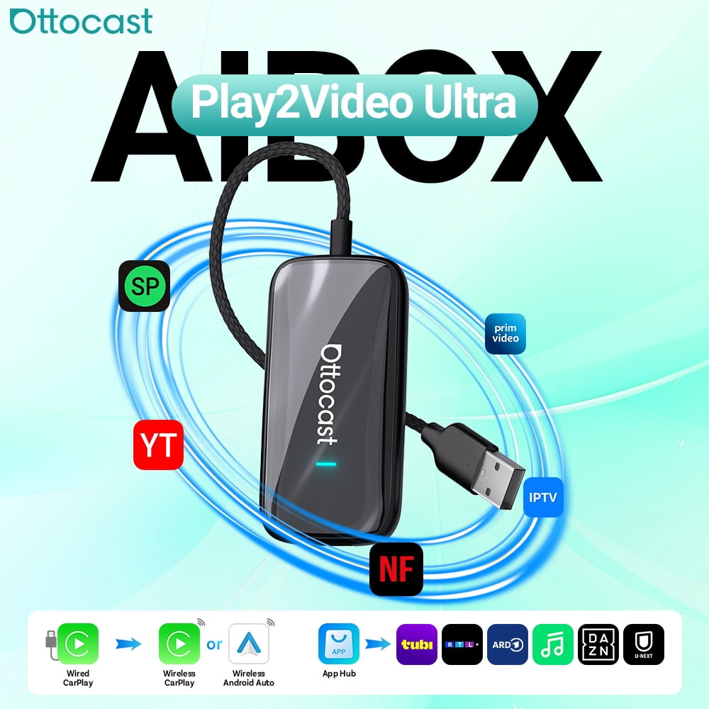 Ottocast Play2Video ‼️SALE‼️ OTTOCAST Play2Video Ultra Wireless CarPlay & Android Auto Adapter