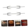 thumbnail image 3 of Minkissy 2Sets Plated Silver Kitchen Rotating Chicken Forks Bbq Grill Accessories Oven Cooking Meat Forks, 3 of 8