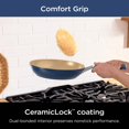 thumbnail image 3 of Ninja Ceramic Cookware Set Extended Life 11-Piece Kitchen Cookware Sets with Comfort Grip Nonstick Fry Pans Pots PTFE Free Oven & Dishwasher Safe Stovetop Compatible Navy Blue CW49011, 3 of 5