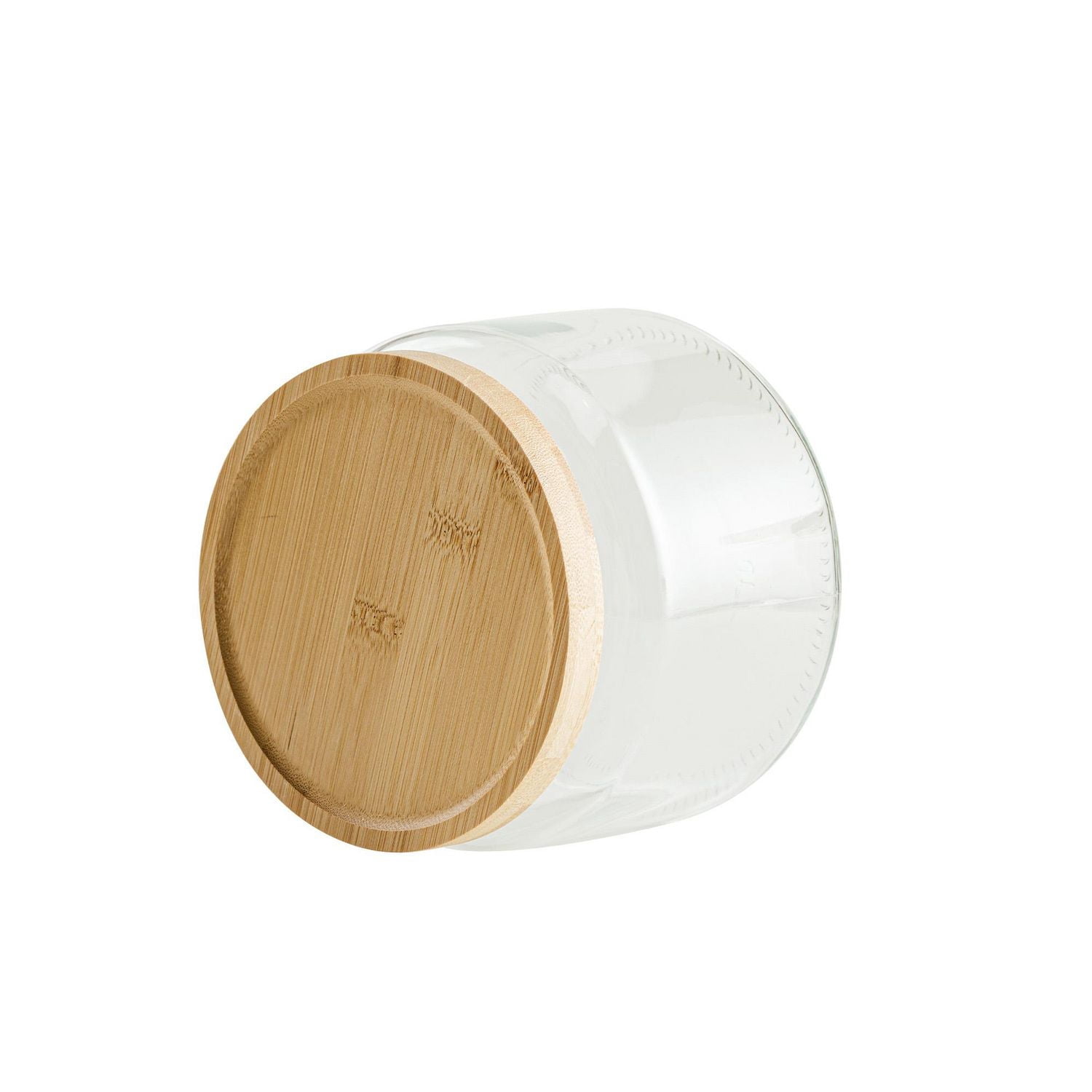 Mainstays pot de stockage de nourriture de cuisine en verre 2L pot en verre avec couvercle en bambou