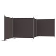 thumbnail image 3 of vidaXL 4-Panel Room Divider Brown 698x180 cm Fabric, 3 of 5
